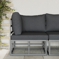 Produktbild för Utomhus Möbler Svart och Anthracit 71,5 x 71,5 x 71 cm Metall