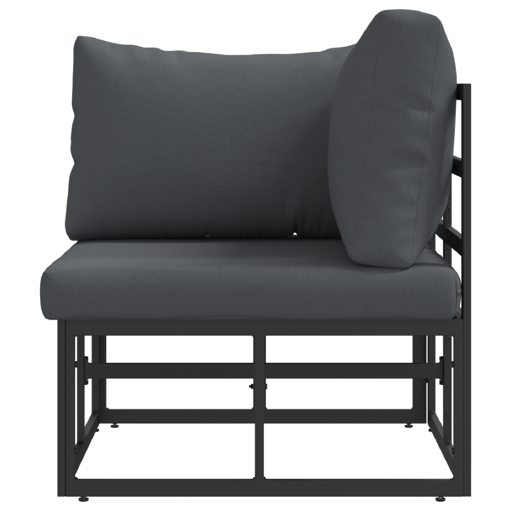 Produktbild för Utomhus Möbler Svart och Anthracit 71,5 x 71,5 x 71 cm Metall