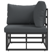 Produktbild för Utomhus Möbler Svart och Anthracit 71,5 x 71,5 x 71 cm Metall