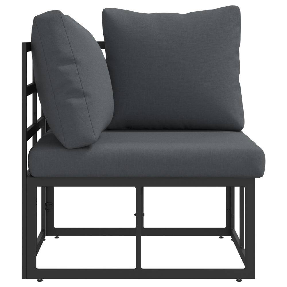 Produktbild för Utomhus Möbler Svart och Anthracit 71,5 x 71,5 x 71 cm Metall