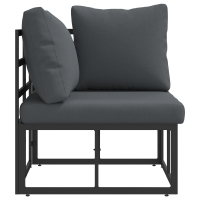 Produktbild för Utomhus Möbler Svart och Anthracit 71,5 x 71,5 x 71 cm Metall