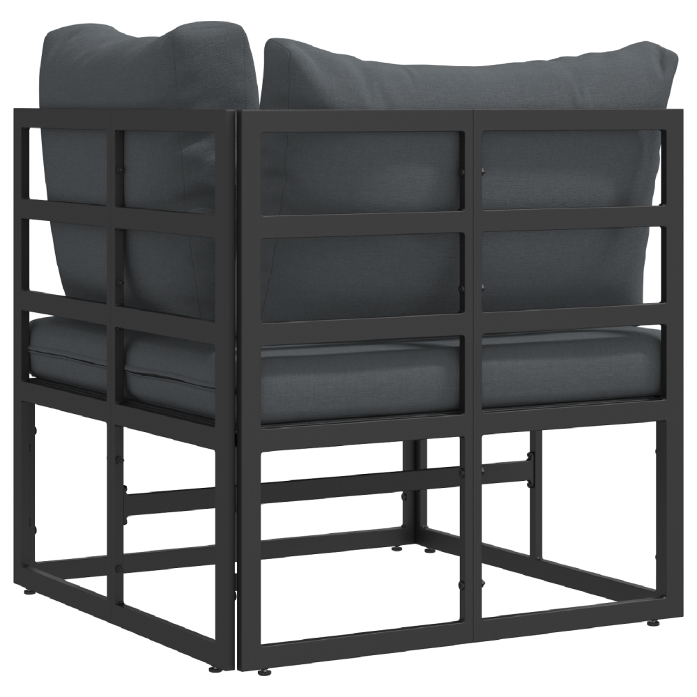 Produktbild för Utomhus Möbler Svart och Anthracit 71,5 x 71,5 x 71 cm Metall