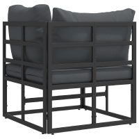 Produktbild för Utomhus Möbler Svart och Anthracit 71,5 x 71,5 x 71 cm Metall