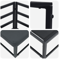 Produktbild för Utomhus Möbler Svart och Anthracit 71,5 x 71,5 x 71 cm Metall