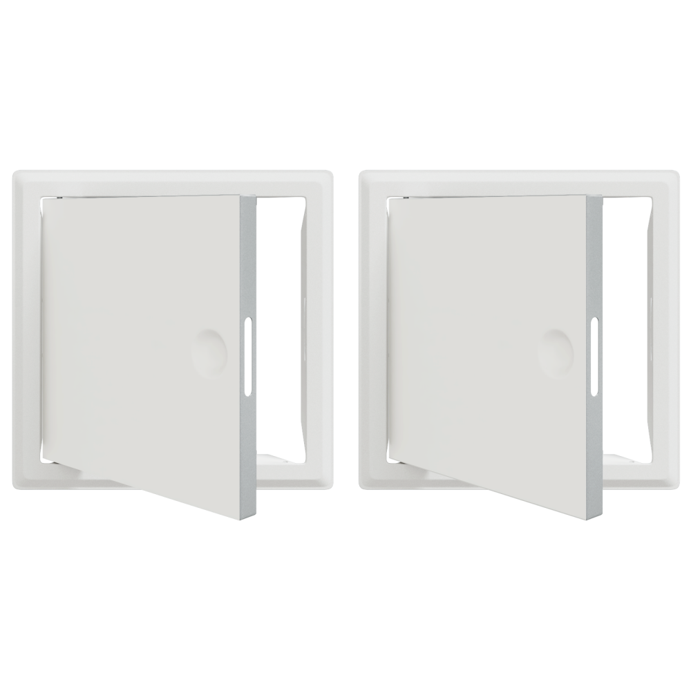 Produktbild för Åtkomstpanel 2 pcs Vit 23 x 23 x 3 cm Stål