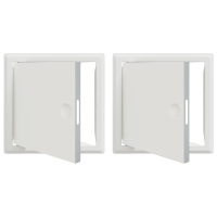 Produktbild för Åtkomstpanel 2 pcs Vit 23 x 23 x 3 cm Stål