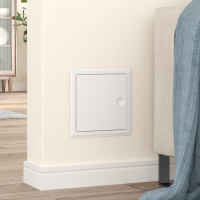 Produktbild för Åtkomstpanel 2 pcs Vit 23 x 23 x 3 cm Stål