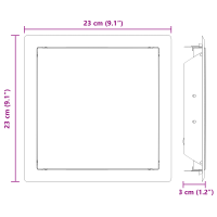 Produktbild för Åtkomstpanel 2 pcs Vit 23 x 23 x 3 cm Stål