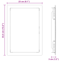 Produktbild för Åtkomstpanel Vit 33,5 x 23 x 3 cm Stål