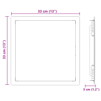 Produktbild för Åtkomstpanel Vit 33 x 33 x 3 cm Stål