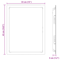 Produktbild för Åtkomstpanel Vit 43 x 33 x 3 cm Stål