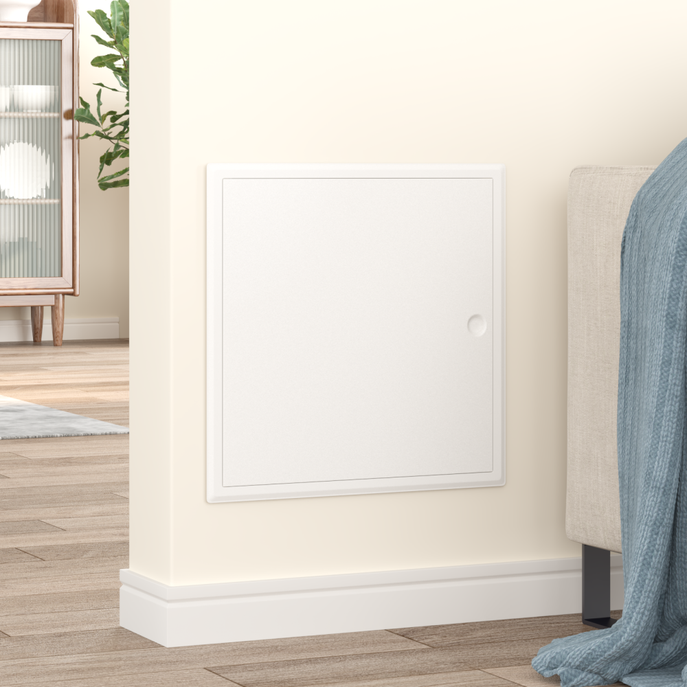 Produktbild för Åtkomstpanel Vit 43 x 43 x 3 cm Stål