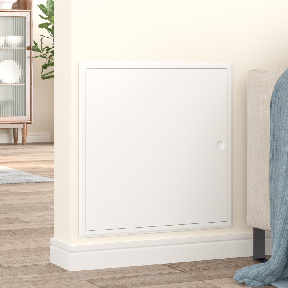 Produktbild för Åtkomstpanel Vit 53 x 53 x 3 cm Stål