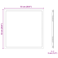 Produktbild för Åtkomstpanel Vit 53 x 53 x 3 cm Stål