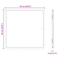 Produktbild för Åtkomstpanel Vit 63 x 63 x 3 cm Stål