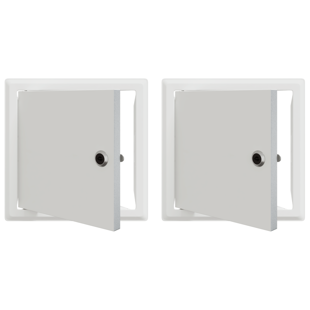 Produktbild för Åtkomstpanel 2 pcs Vit 23 x 23 x 3 cm Stål