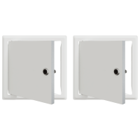 Produktbild för Åtkomstpanel 2 pcs Vit 23 x 23 x 3 cm Stål