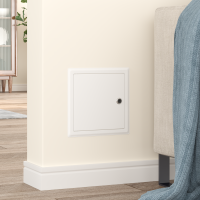 Produktbild för Åtkomstpanel 2 pcs Vit 23 x 23 x 3 cm Stål