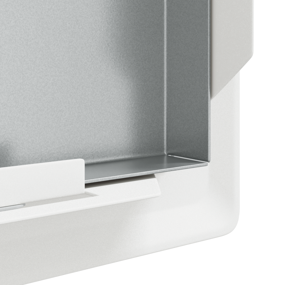 Produktbild för Åtkomstpanel 2 pcs Vit 23 x 23 x 3 cm Stål