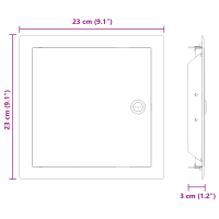 Produktbild för Åtkomstpanel 2 pcs Vit 23 x 23 x 3 cm Stål