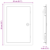 Produktbild för Åtkomstpanel Vit 33 x 23 x 3 cm Stål