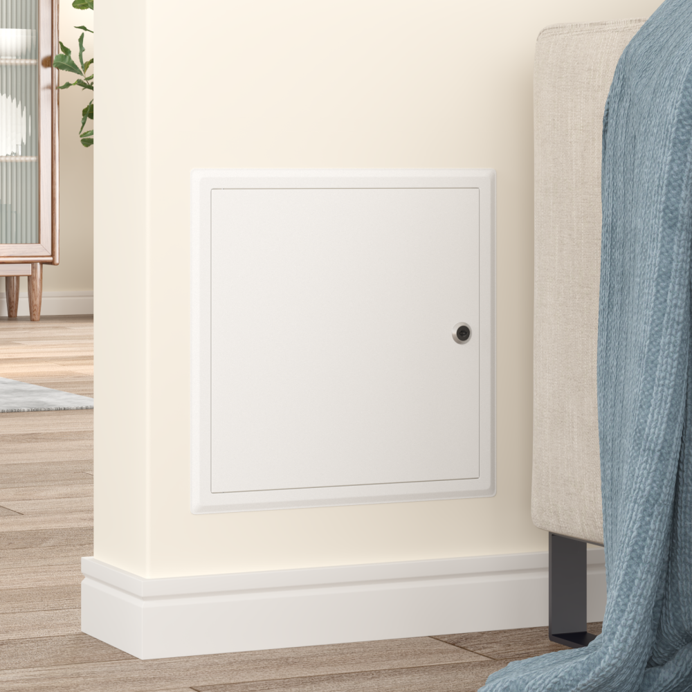 Produktbild för Åtkomstpanel Vit 33 x 33 x 3 cm Stål