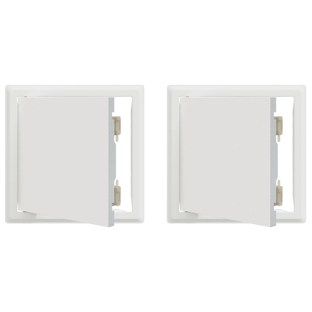 Produktbild för Åtkomstpanel 2 pcs Vit 23 x 23 x 3 cm Stål