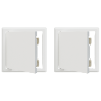 Produktbild för Åtkomstpanel 2 pcs Vit 23 x 23 x 3 cm Stål