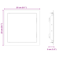 Produktbild för Åtkomstpanel 2 pcs Vit 23 x 23 x 3 cm Stål