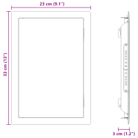 Produktbild för Åtkomstpanel Vit 33 x 23 x 3 cm Stål