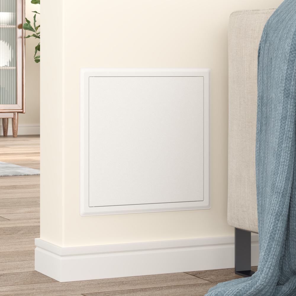 Produktbild för Åtkomstpanel Vit 33,5 x 33,5 x 3 cm Stål
