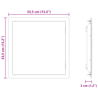 Produktbild för Åtkomstpanel Vit 33,5 x 33,5 x 3 cm Stål