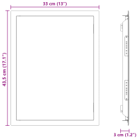 Produktbild för Åtkomstpanel Vit 43,5 x 33 x 3 cm Stål