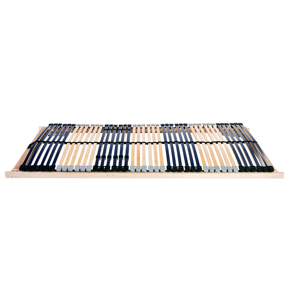 Produktbild för Ribbad sängbotten Brun 80 x 190 cm Massivt bokträ