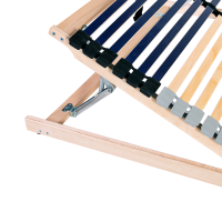 Produktbild för Ribbad sängbotten Brun 80 x 190 cm Massivt bokträ