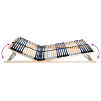 Produktbild för Ribbad sängbotten Brun 80 x 190 cm Massivt bokträ