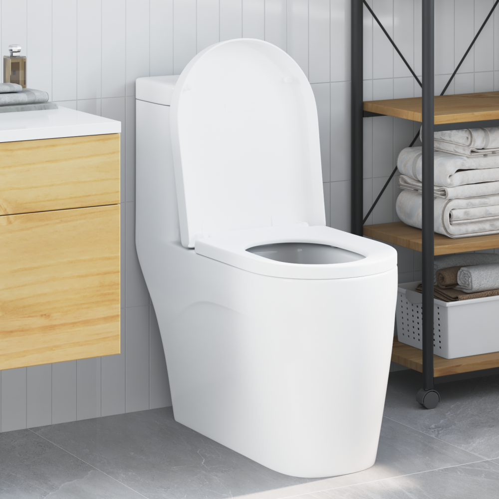 Produktbild för Toalettstol Justerbar Vit 48 x 36,5 x 4,5 cm Polypropylen
