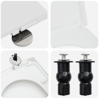Produktbild för Toalettstol Justerbar Vit 48 x 36,5 x 4,5 cm Polypropylen