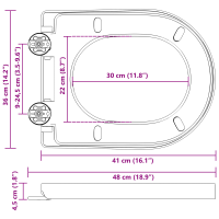Produktbild för Toalettstol Justerbar Svart 48 x 36,5 x 4,5 cm Polypropylen