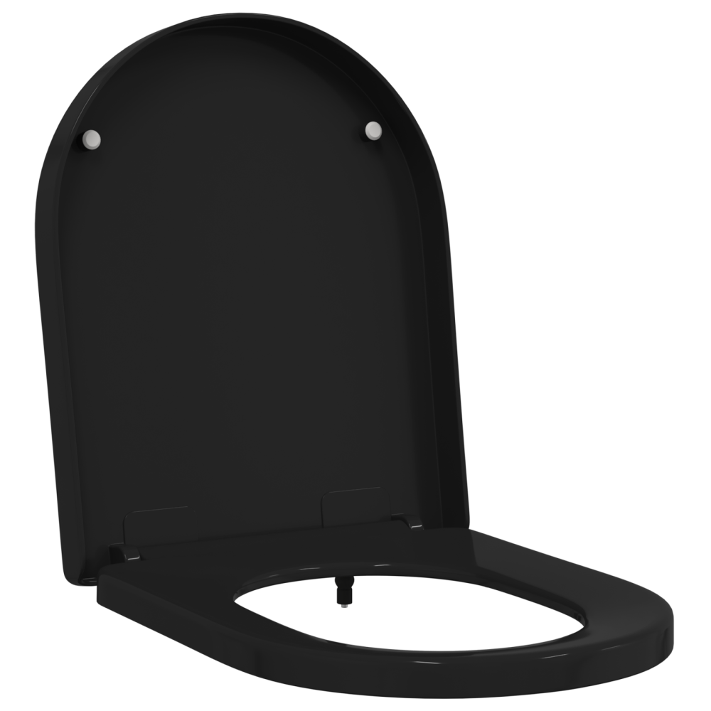 Produktbild för Toalettstol Justerbar Svart 48 x 36,5 x 4,5 cm Polypropylen