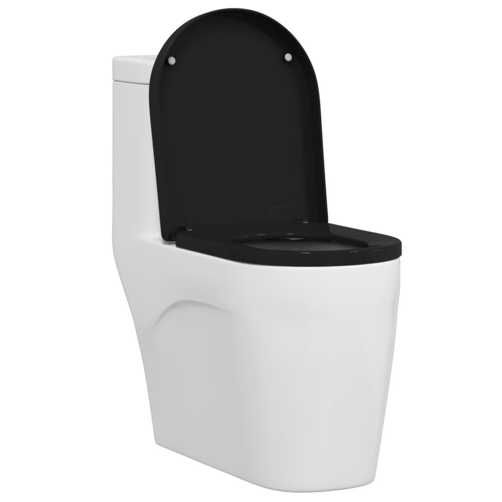 Produktbild för Toalettstol Justerbar Svart 48 x 36,5 x 4,5 cm Polypropylen