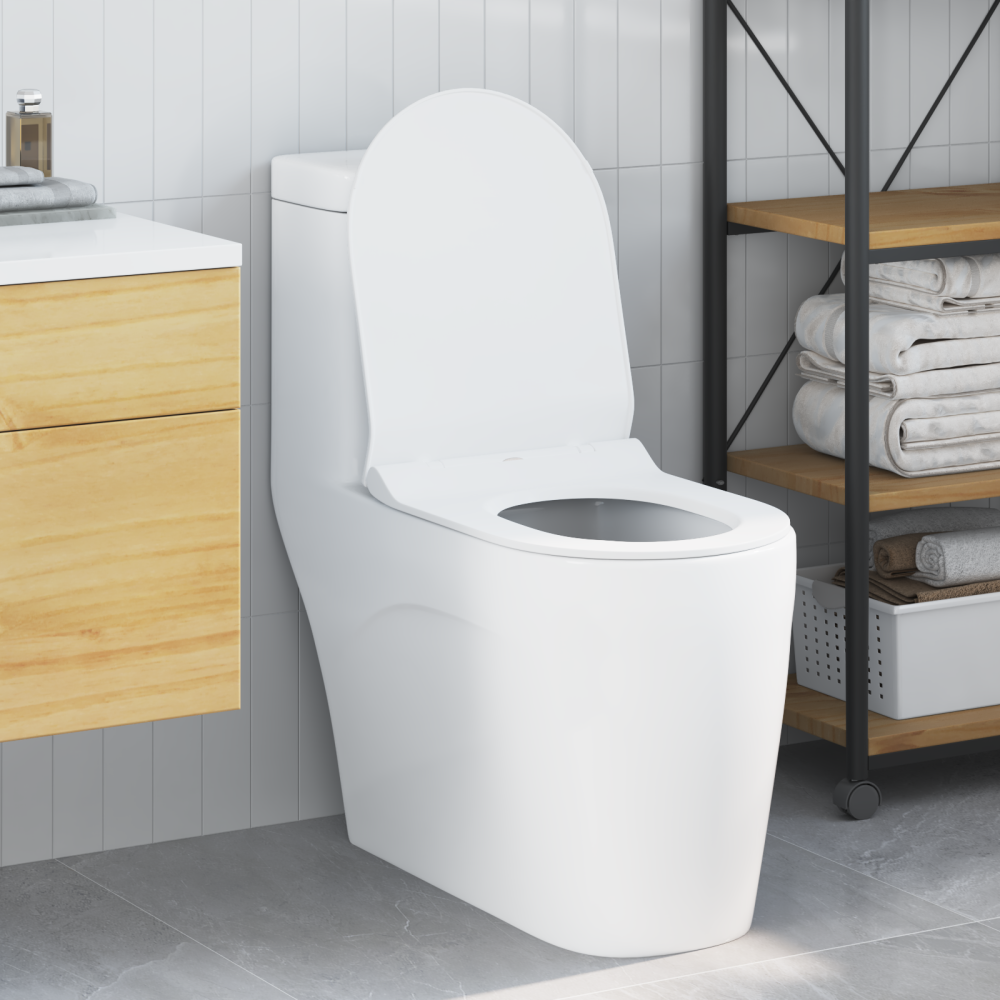Produktbild för Toalettstol Justerbar Vit 50 x 36,5 x 5 cm Polypropylen