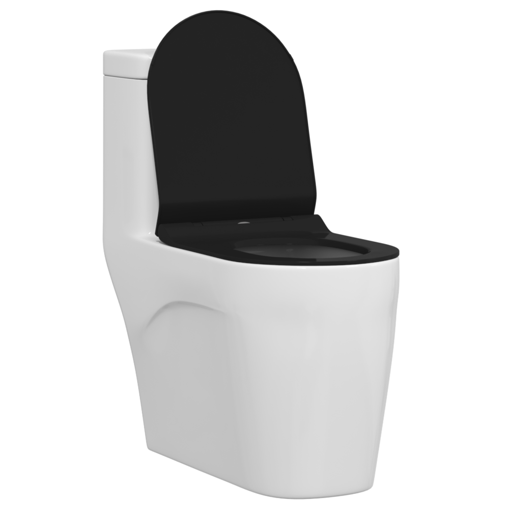 Produktbild för Toalettstol Justerbar Svart 50 x 36,5 x 5 cm Polypropylen
