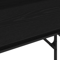 Produktbild för Skrivbord med hylla Svart Ek 100 x 50 x 86,5 cm Konstruerat trä
