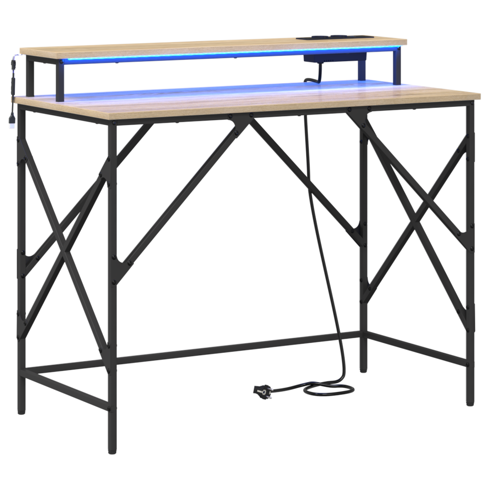 Produktbild för Skrivbord Sonoma-ek 100 x 50 x 86,5 cm Konstruerat trä