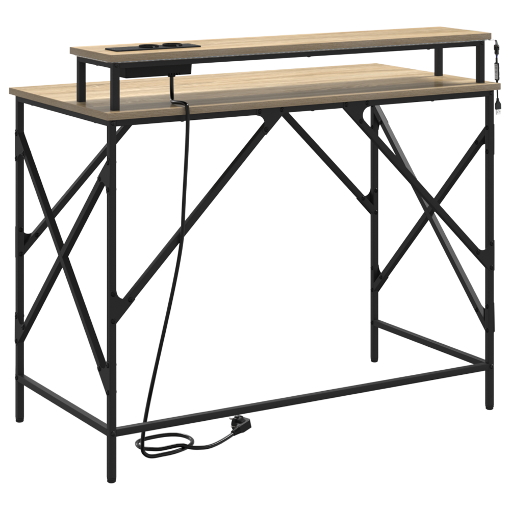 Produktbild för Skrivbord Sonoma-ek 100 x 50 x 86,5 cm Konstruerat trä