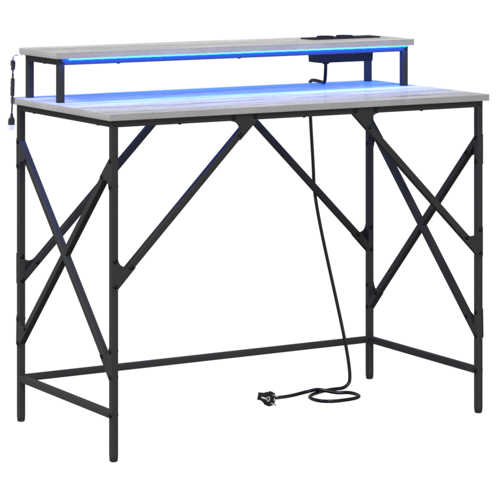 Produktbild för Skrivbord Grå Sonoma 100 x 50 x 86,5 cm Konstruerat trä