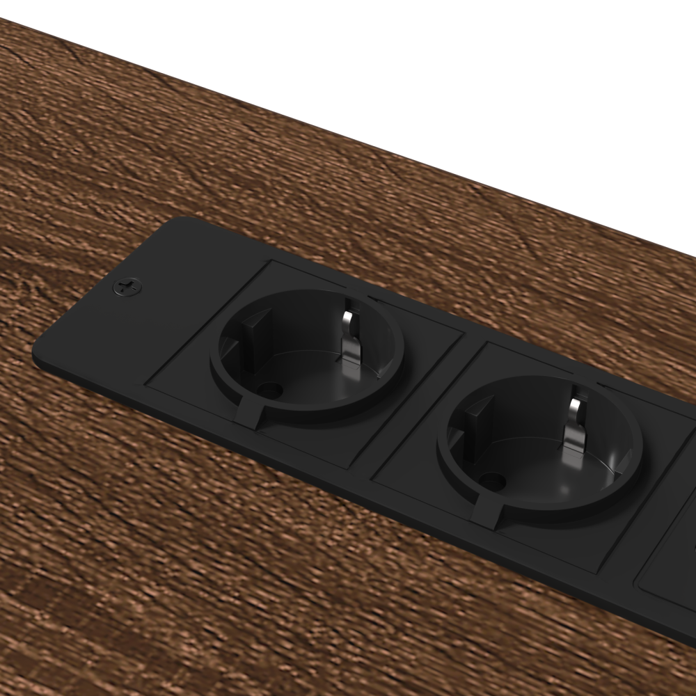 Produktbild för Skrivbord med hylla Brun Ek 100 x 50 x 86,5 cm Konstruerat trä