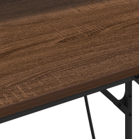 Produktbild för Skrivbord med hylla Brun Ek 100 x 50 x 86,5 cm Konstruerat trä