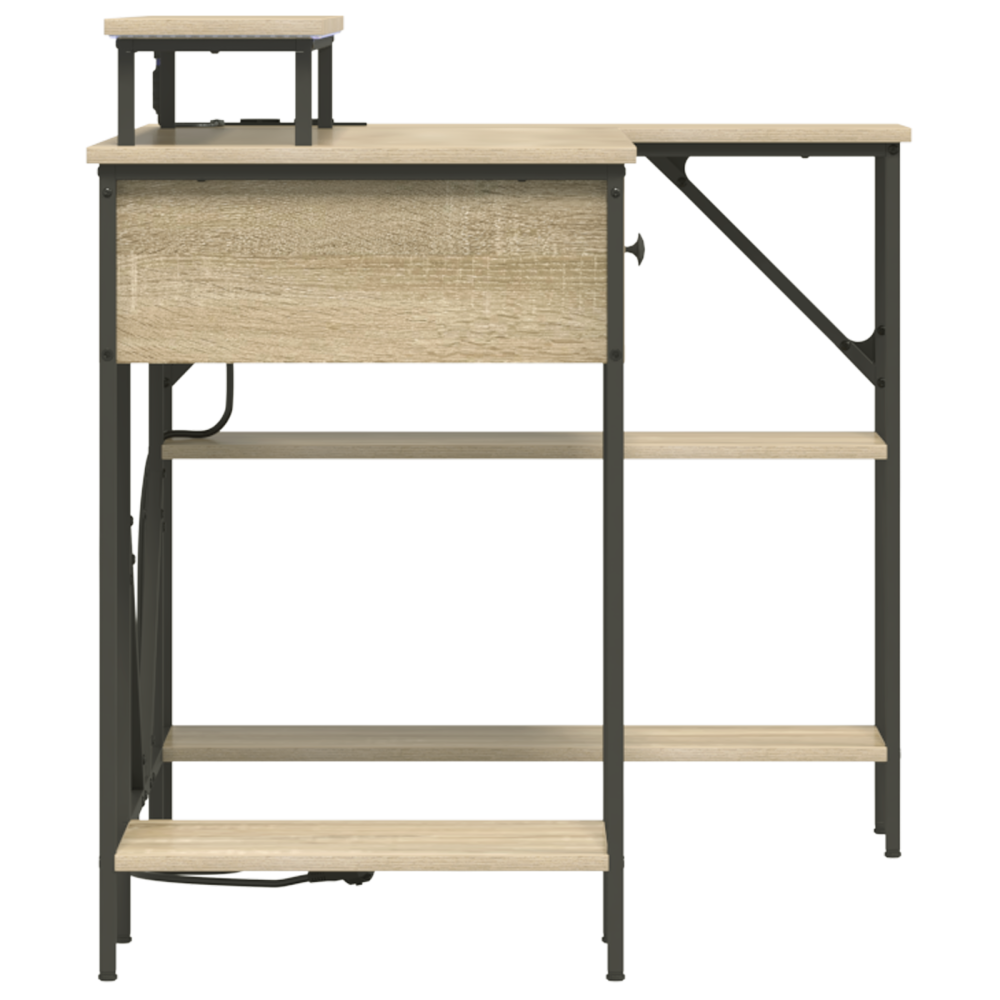 Produktbild för Skrivbord med låda Sonoma-ek 120 x 79 x 86,5 cm Konstruerat trä